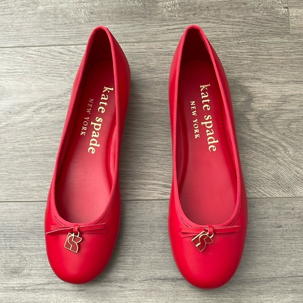 Kate Spade Red Slip-On Flats size 8.5 - Picture 1 of 11
